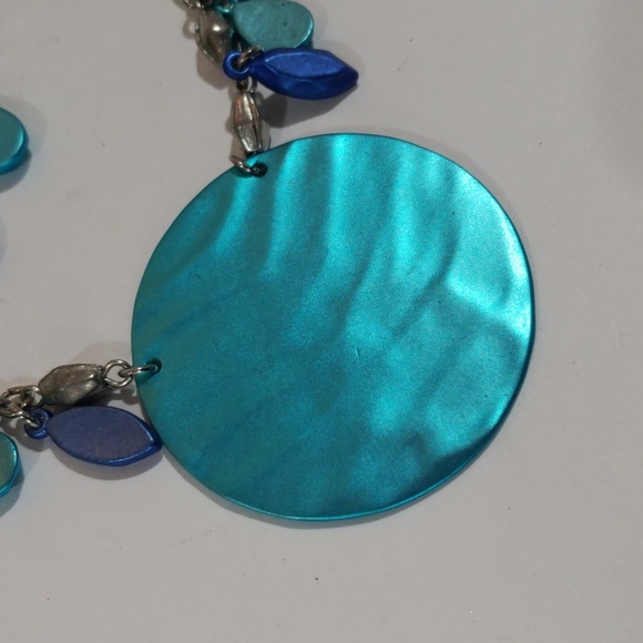 Layered Silver tone Colorful drop Beads Long Necklace - Women's Fashion Jewelry - Picture 4 of 7